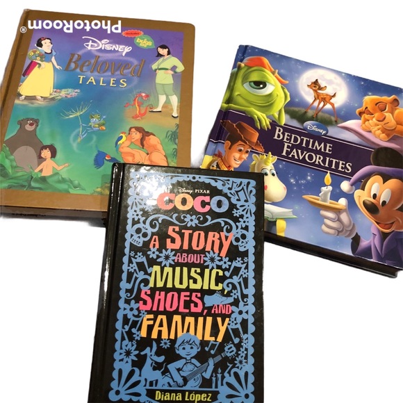 Bundle of 3 hard cover DISNEY Books BELOVED TALES, Bedtime stories, and Coco
